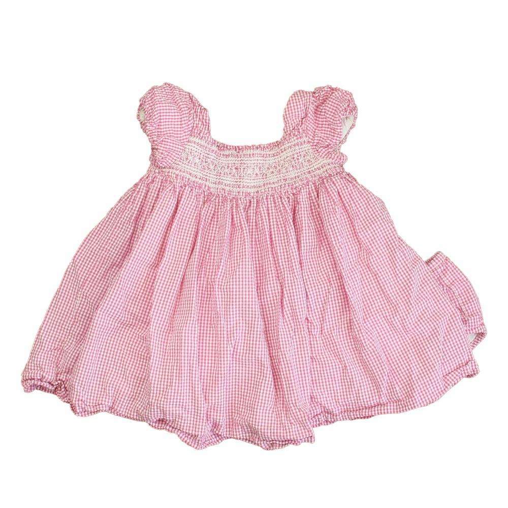 Ralph Lauren Girls Pink | White Dress size: 18 Months
